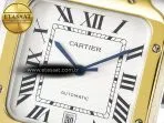 Cartier Santos de Cartier 40mm J12F 1:1 Best Edition YG Bezel White Dial on SS SmartLinks Bracelet MIYOTA 9015 - Görsel 10