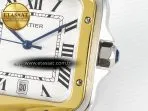 Cartier Santos de Cartier 40mm J12F 1:1 Best Edition YG Bezel White Dial on SS SmartLinks Bracelet MIYOTA 9015 - Görsel 11