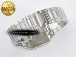 Cartier Santos de Cartier 40mm J12F 1:1 Best Edition YG Bezel White Dial on SS SmartLinks Bracelet MIYOTA 9015 - Görsel 14