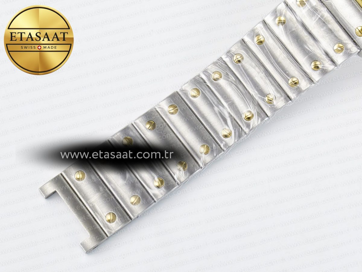 Cartier Santos de Cartier 40mm J12F 1:1 Best Edition YG Bezel White Dial on SS SmartLinks Bracelet MIYOTA 9015 - Görsel 16