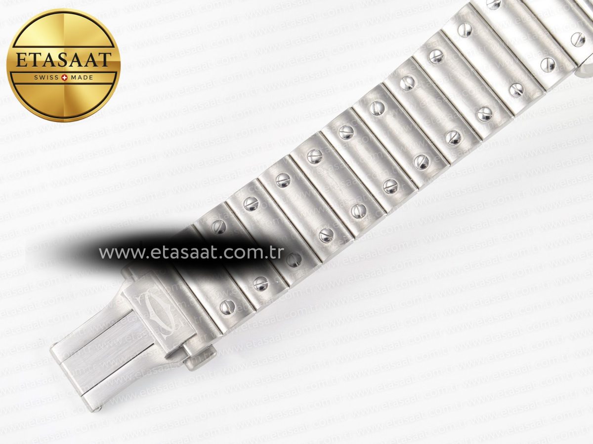 Cartier Santos de Cartier 40mm SS 2018 BVF 1:1 Best Edition Blue Dial on SS SmartLinks Bracelet MIYOTA 9015 V2 - Görsel 18