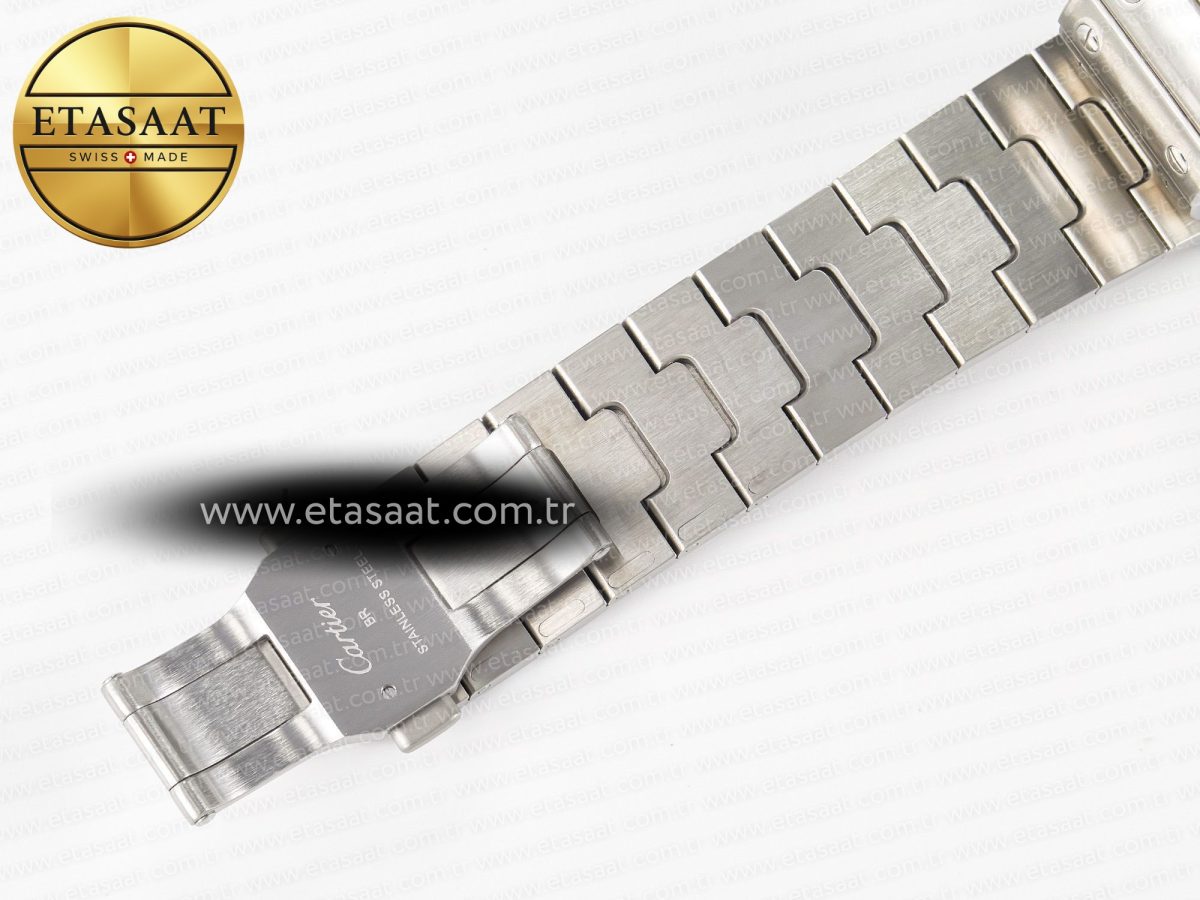 Cartier Santos de Cartier 40mm SS 2018 BVF 1:1 Best Edition Blue Dial on SS SmartLinks Bracelet MIYOTA 9015 V2 - Görsel 19