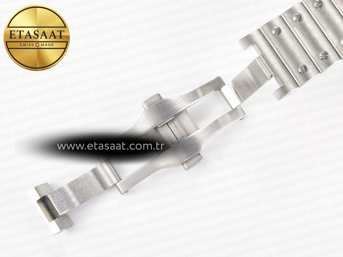 Cartier Santos de Cartier 40mm SS 2018 BVF 1:1 Best Edition Blue Dial on SS SmartLinks Bracelet MIYOTA 9015 V2 - Görsel 20