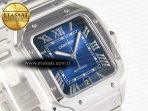 Cartier Santos de Cartier 40mm SS 2018 BVF 1:1 Best Edition Blue Dial on SS SmartLinks Bracelet MIYOTA 9015 V2 - Görsel 5