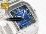 Cartier Santos de Cartier 40mm SS 2018 BVF 1:1 Best Edition Blue Dial on SS SmartLinks Bracelet MIYOTA 9015 V2 - Görsel 5