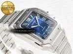 Cartier Santos de Cartier 40mm SS 2018 BVF 1:1 Best Edition Blue Dial on SS SmartLinks Bracelet MIYOTA 9015 V2 - Görsel 7
