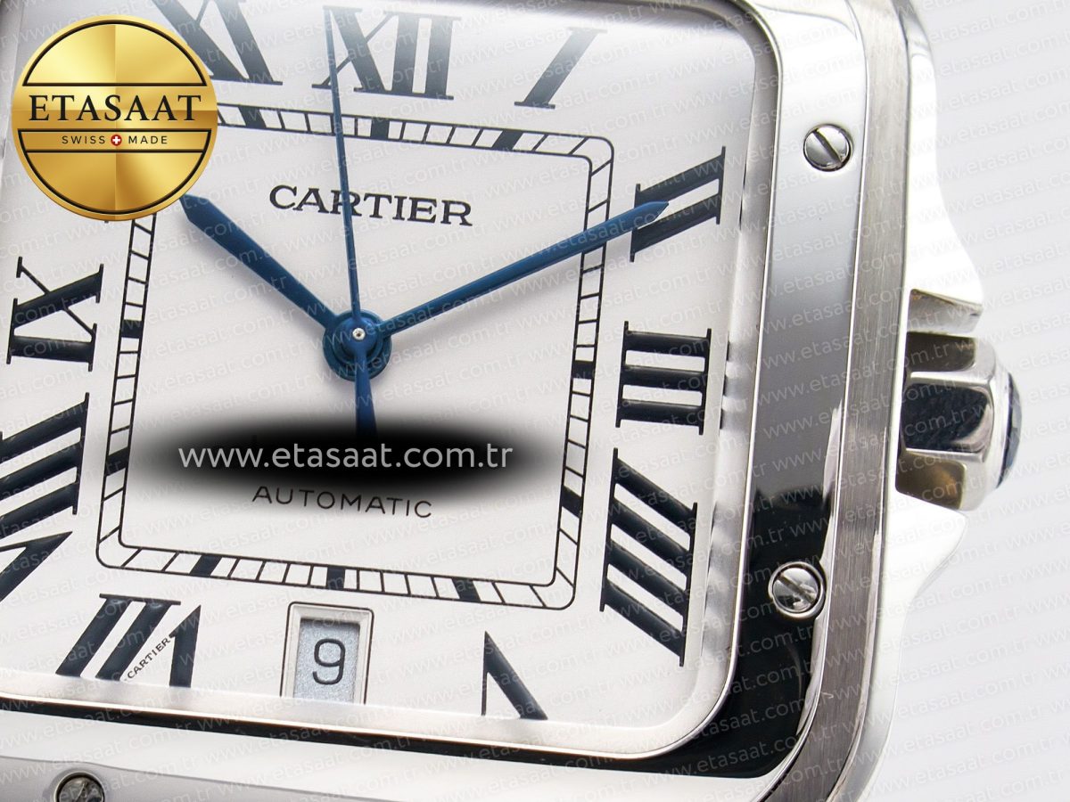 Cartier Santos de Cartier 40mm SS BVF 1:1 Best Edition White Dial on SS Bracelet MIYOTA 9015 - Görsel 11
