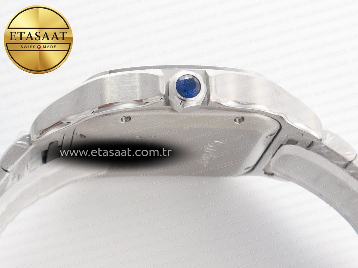 Cartier Santos de Cartier 40mm SS BVF 1:1 Best Edition White Dial on SS Bracelet MIYOTA 9015 - Görsel 14