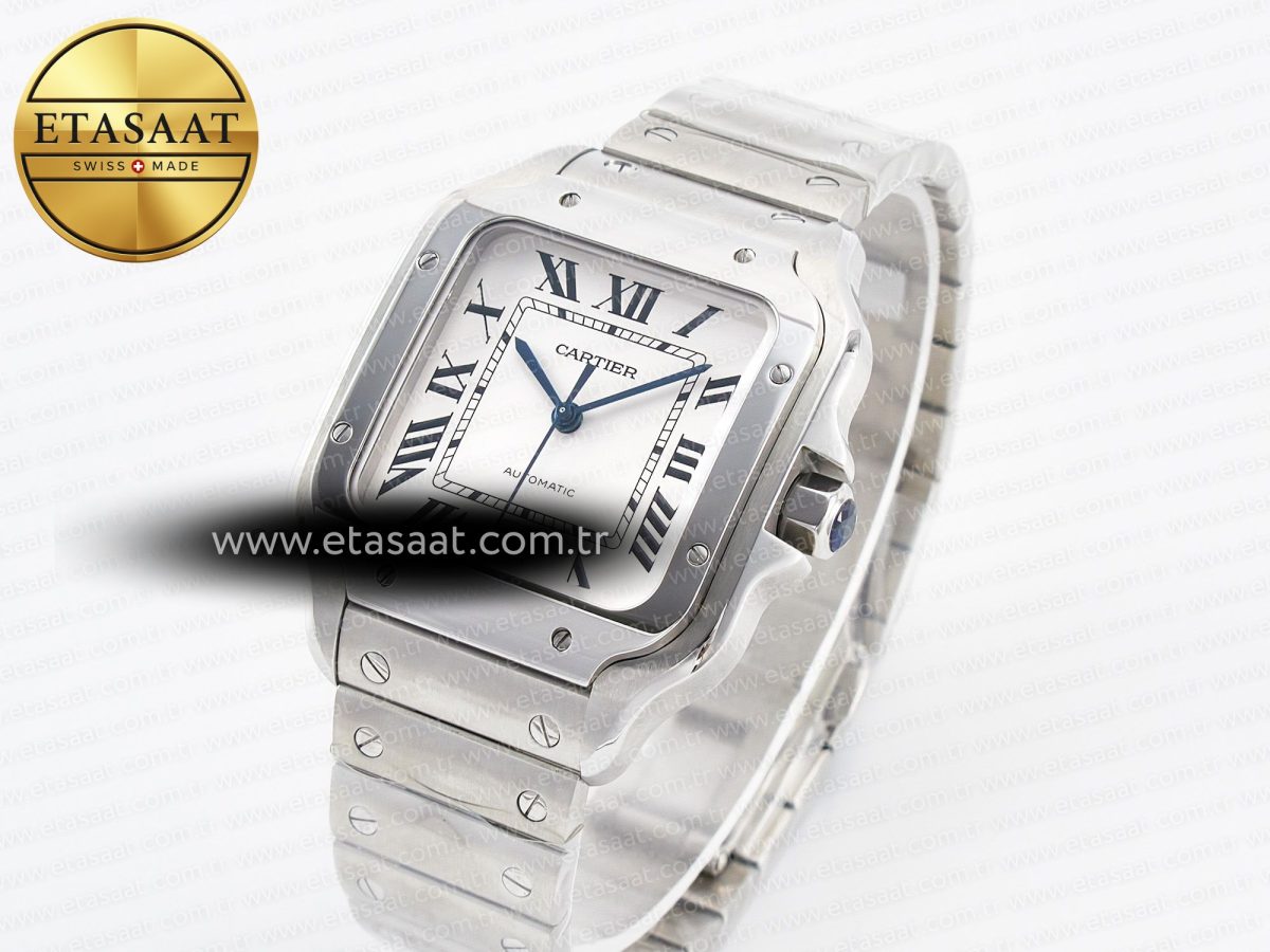 Cartier Santos de Cartier 40mm SS BVF 1:1 Best Edition White Dial on SS Bracelet MIYOTA 9015 - Görsel 2
