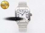 Cartier Santos de Cartier 40mm SS BVF 1:1 Best Edition White Dial on SS Bracelet MIYOTA 9015 - Görsel 3