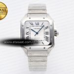 Cartier Santos de Cartier 40mm Bvf Beyaz Kadran MIYOTA 9015 Eta Saat - Görsel 3 - 1:1 Süper Klon Saat