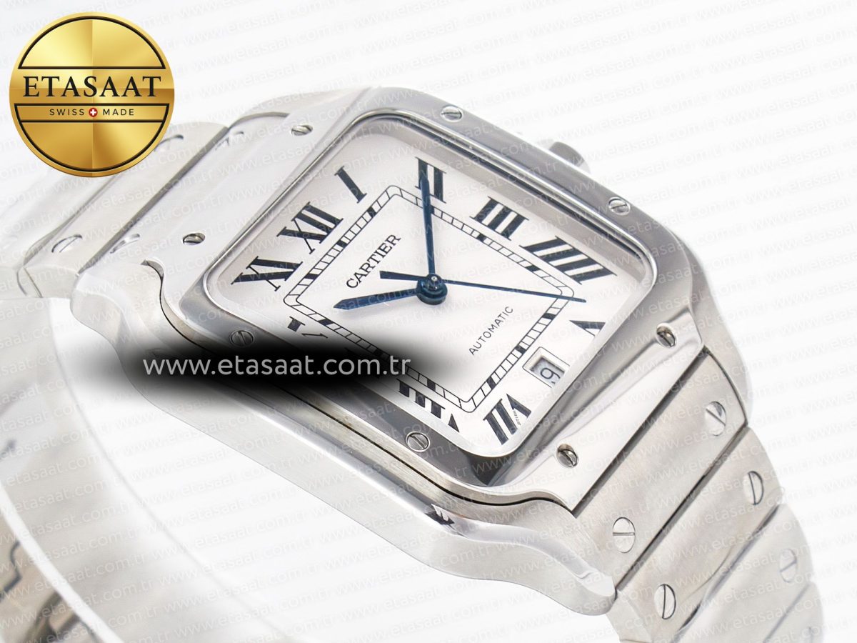 Cartier Santos de Cartier 40mm SS BVF 1:1 Best Edition White Dial on SS Bracelet MIYOTA 9015 - Görsel 8