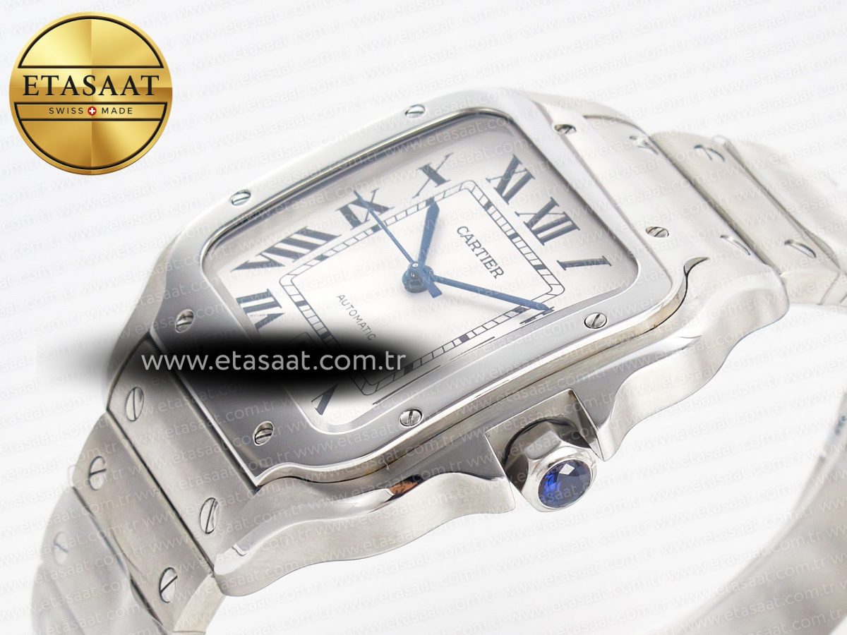Cartier Santos de Cartier 40mm SS BVF 1:1 Best Edition White Dial on SS Bracelet MIYOTA 9015 - Görsel 9