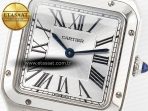 Cartier Santos Dumont 27.5mm IWSF Best Edition Silver Dial on Black Leather Strap Quartz - Görsel 10