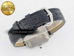 Cartier Santos Dumont 27.5mm IWSF Best Edition Silver Dial on Black Leather Strap Quartz - Görsel 14