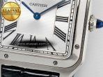 Cartier Santos Dumont 31.4mm IWSF Best Edition Silver Dial on Black Leather Strap Quartz - Görsel 11