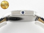 Cartier Santos Dumont 31.4mm IWSF Best Edition Silver Dial on Black Leather Strap Quartz - Görsel 13