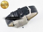 Cartier Santos Dumont 31.4mm IWSF Best Edition Silver Dial on Black Leather Strap Quartz - Görsel 14
