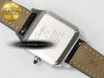 Cartier Santos Dumont 31.4mm IWSF Best Edition Silver Dial on Black Leather Strap Quartz - Görsel 15