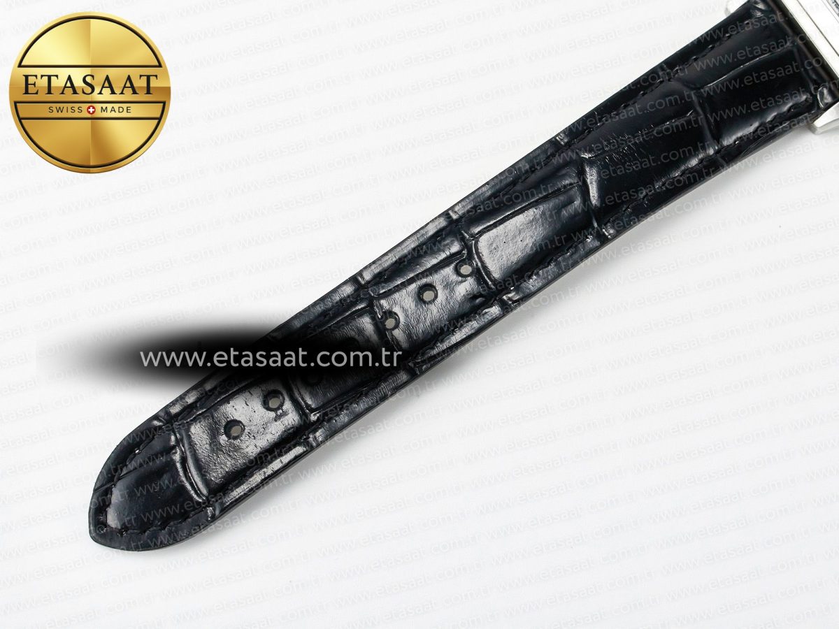 Cartier Santos Dumont 31.4mm IWSF Best Edition Silver Dial on Black Leather Strap Quartz - Görsel 18