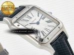 Cartier Santos Dumont 31.4mm IWSF Best Edition Silver Dial on Black Leather Strap Quartz - Görsel 7