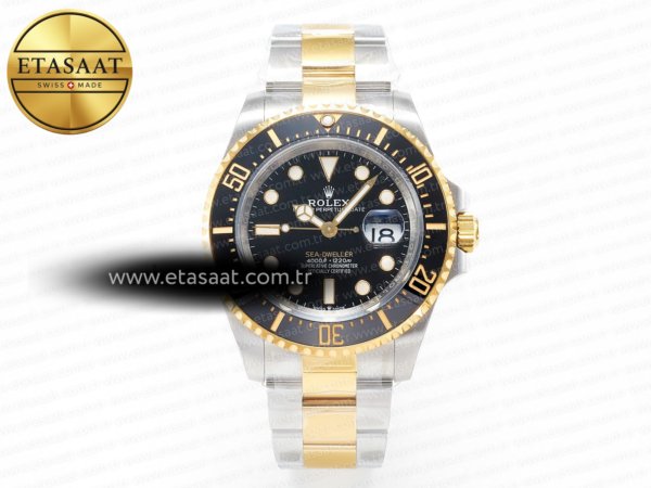 Rolex Sea-Dweller 126603 Apf Siyah Kadran Bilezik VR3235 Eta Saat - 1:1 Süper Klon Replika Saat