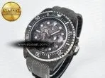 Rolex Sea Dweller 43mm Black Carbon Best Edition Gray Dial on Gray Nylon Strap A2824