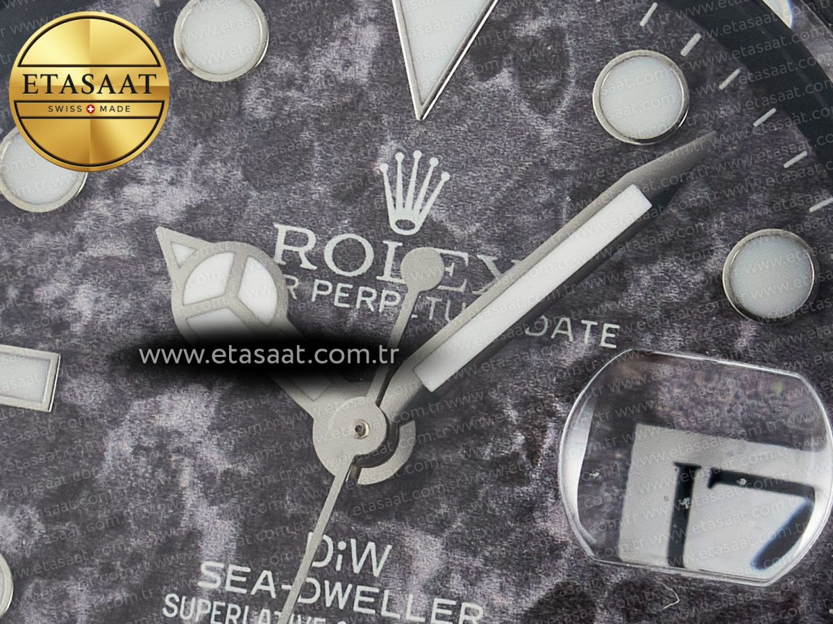 Rolex Sea Dweller 43mm Black Carbon Best Edition Gray Dial on Gray Nylon Strap A2824 - Görsel 11