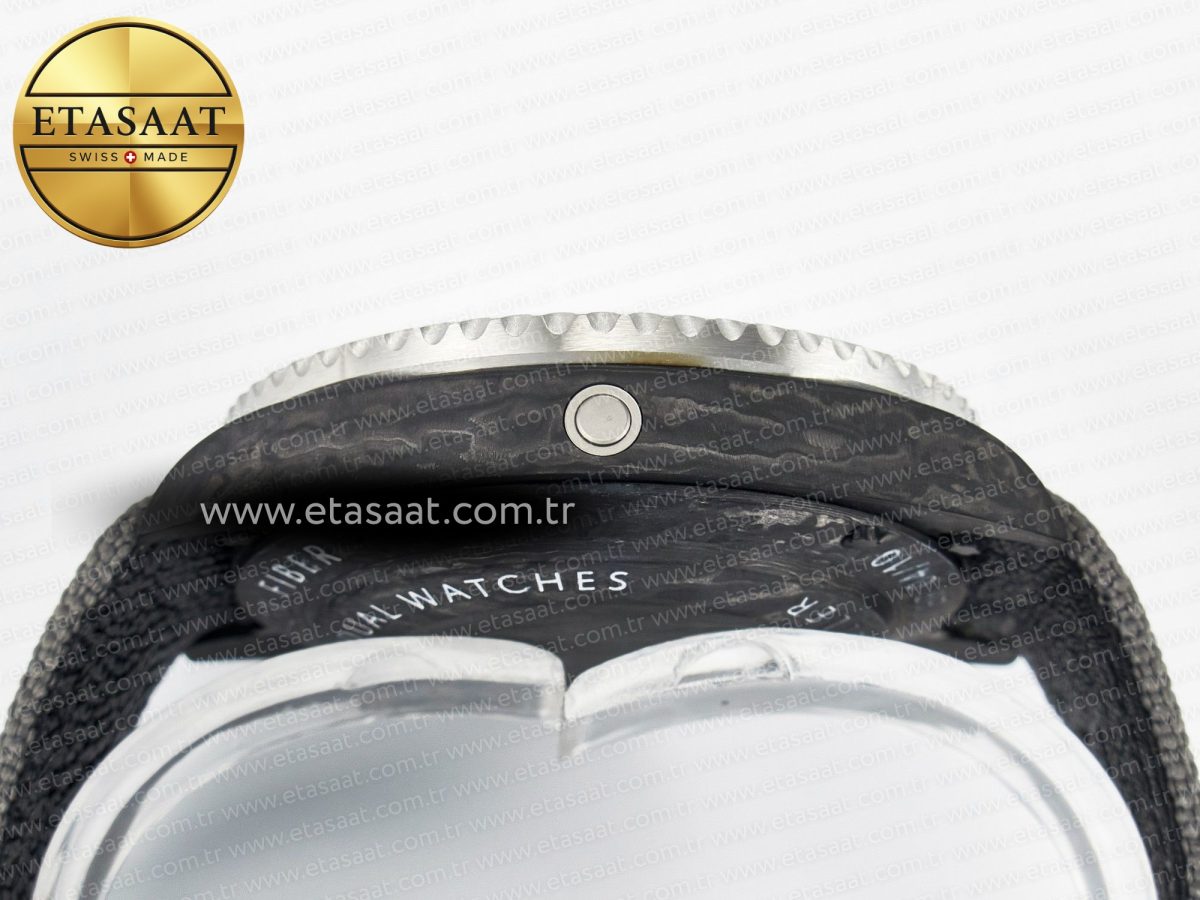 Rolex Sea Dweller 43mm Black Carbon Best Edition Gray Dial on Gray Nylon Strap A2824 - Görsel 14