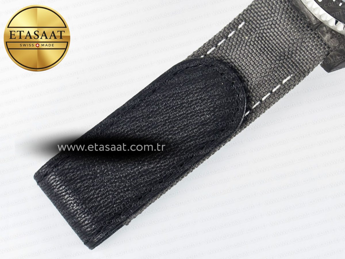 Rolex Sea Dweller 43mm Black Carbon Best Edition Gray Dial on Gray Nylon Strap A2824 - Görsel 18