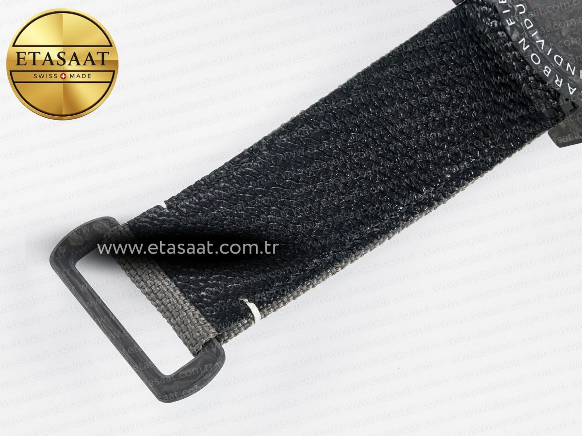 Rolex Sea Dweller 43mm Black Carbon Best Edition Gray Dial on Gray Nylon Strap A2824 - Görsel 20