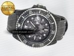 Rolex Sea Dweller 43mm Black Carbon Best Edition Gray Dial on Gray Nylon Strap A2824 - Görsel 9