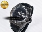Rolex Sea Dweller 43mm Carbon DIWF Best Edition Black Dial on Black Nylon Strap A2824