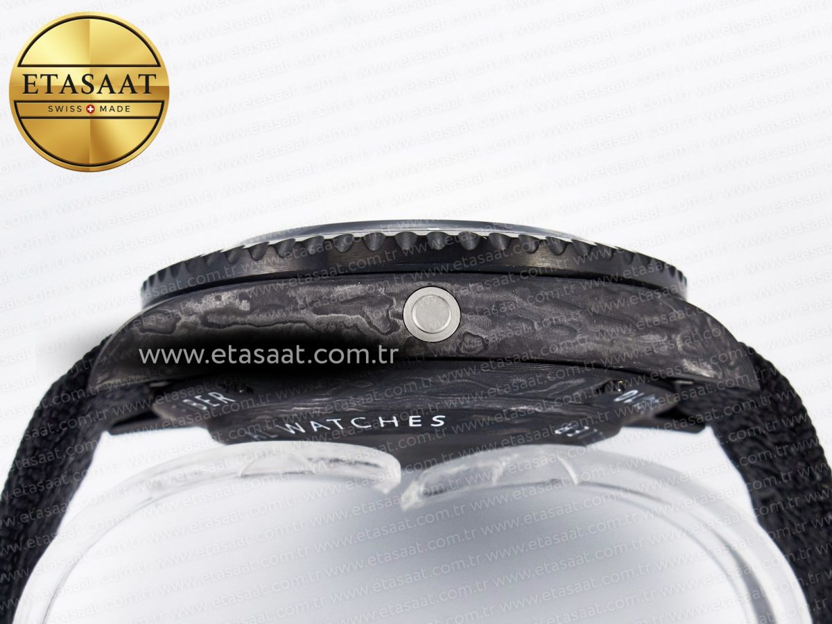 Rolex Sea Dweller 43mm Carbon DIWF Best Edition Black Dial on Black Nylon Strap A2824 - Görsel 14
