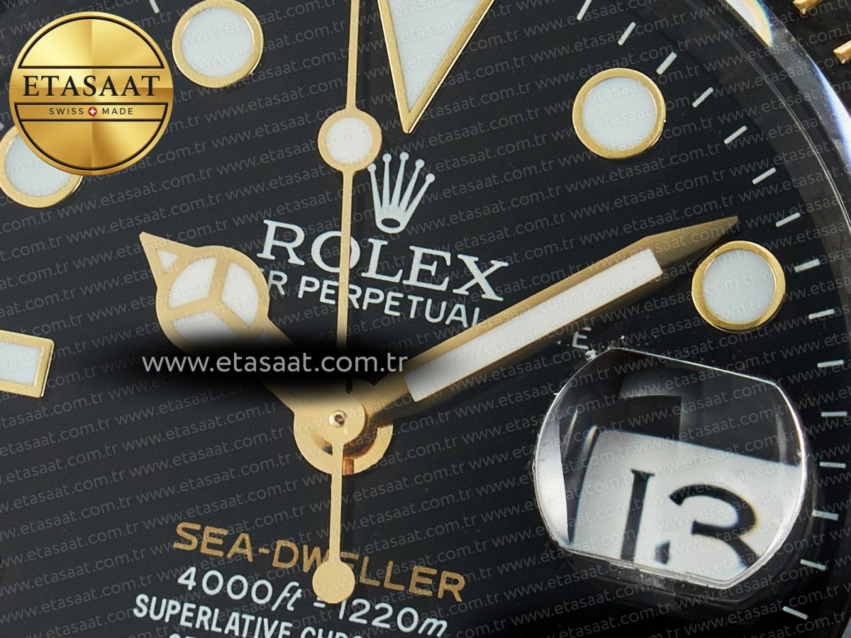 Rolex Sea Dweller 43mm Carbon Best Edition Black Dial Bezel on Black Nylon Strap A2824 - Görsel 11
