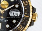 Rolex Sea Dweller 43mm Carbon Best Edition Black Dial Bezel on Black Nylon Strap A2824 - Görsel 12