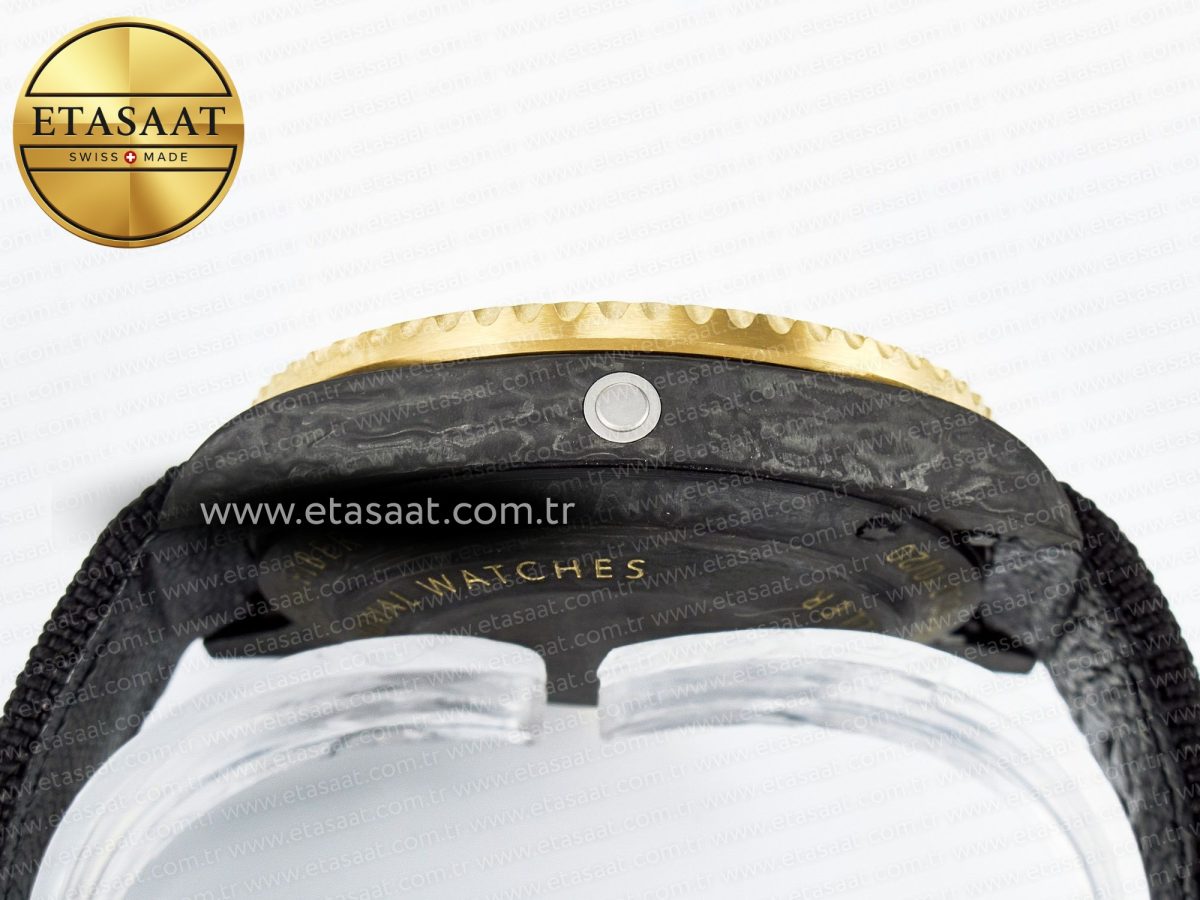 Rolex Sea Dweller 43mm Carbon Best Edition Black Dial Bezel on Black Nylon Strap A2824 - Görsel 14