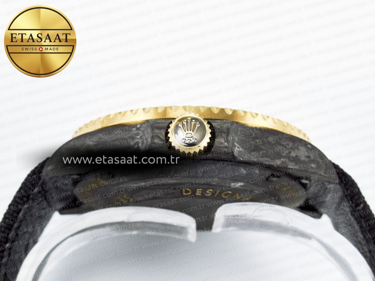 Rolex Sea Dweller 43mm Carbon Best Edition Black Dial Bezel on Black Nylon Strap A2824 - Görsel 15