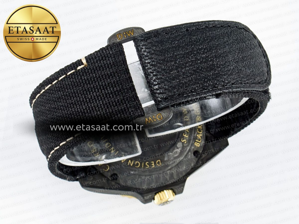 Rolex Sea Dweller 43mm Carbon Best Edition Black Dial Bezel on Black Nylon Strap A2824 - Görsel 16