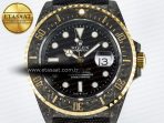 Rolex Sea Dweller 43mm Carbon Best Edition Black Dial Bezel on Black Nylon Strap A2824 - Görsel 4
