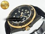 Rolex Sea Dweller 43mm Carbon Best Edition Black Dial Bezel on Black Nylon Strap A2824 - Görsel 6