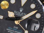 Rolex Sea Dweller 43mm Carbon Best Edition Black Dial YG Bezel on Blue Nylon Strap A2824 - Görsel 11