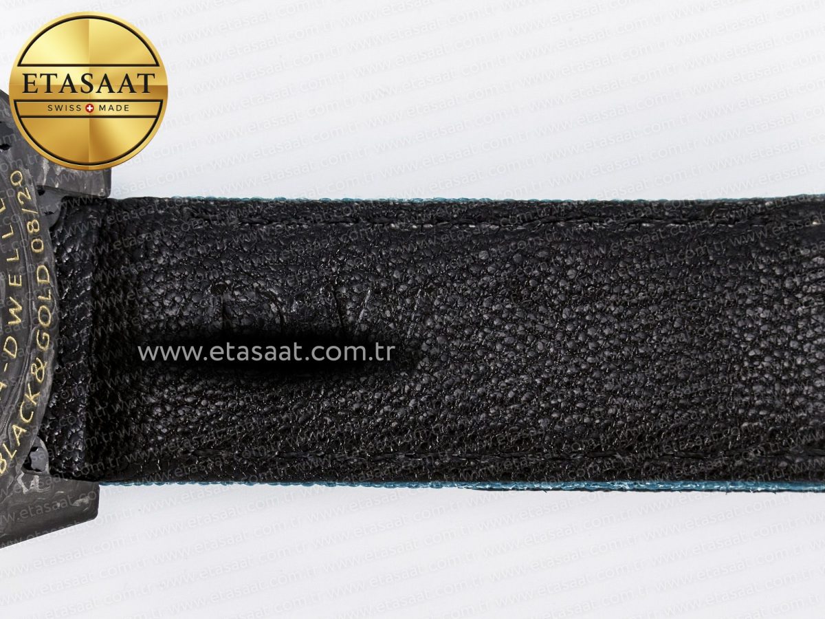 Rolex Sea Dweller 43mm Carbon Best Edition Black Dial YG Bezel on Blue Nylon Strap A2824 - Görsel 19