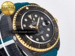 Rolex Sea Dweller 43mm Carbon Best Edition Black Dial YG Bezel on Blue Nylon Strap A2824 - Görsel 5