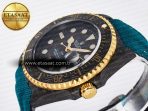 Rolex Sea Dweller 43mm Carbon Best Edition Black Dial YG Bezel on Blue Nylon Strap A2824 - Görsel 6