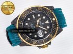 Rolex Sea Dweller 43mm Carbon Best Edition Black Dial YG Bezel on Blue Nylon Strap A2824 - Görsel 8