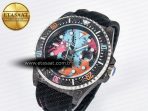Rolex Sea Dweller 43mm Carbon Best Edition Graffiti Dial on Black Nylon Strap A2824
