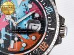 Rolex Sea Dweller 43mm Carbon Best Edition Graffiti Dial on Black Nylon Strap A2824 - Görsel 12