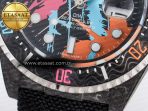 Rolex Sea Dweller 43mm Carbon Best Edition Graffiti Dial on Black Nylon Strap A2824 - Görsel 13