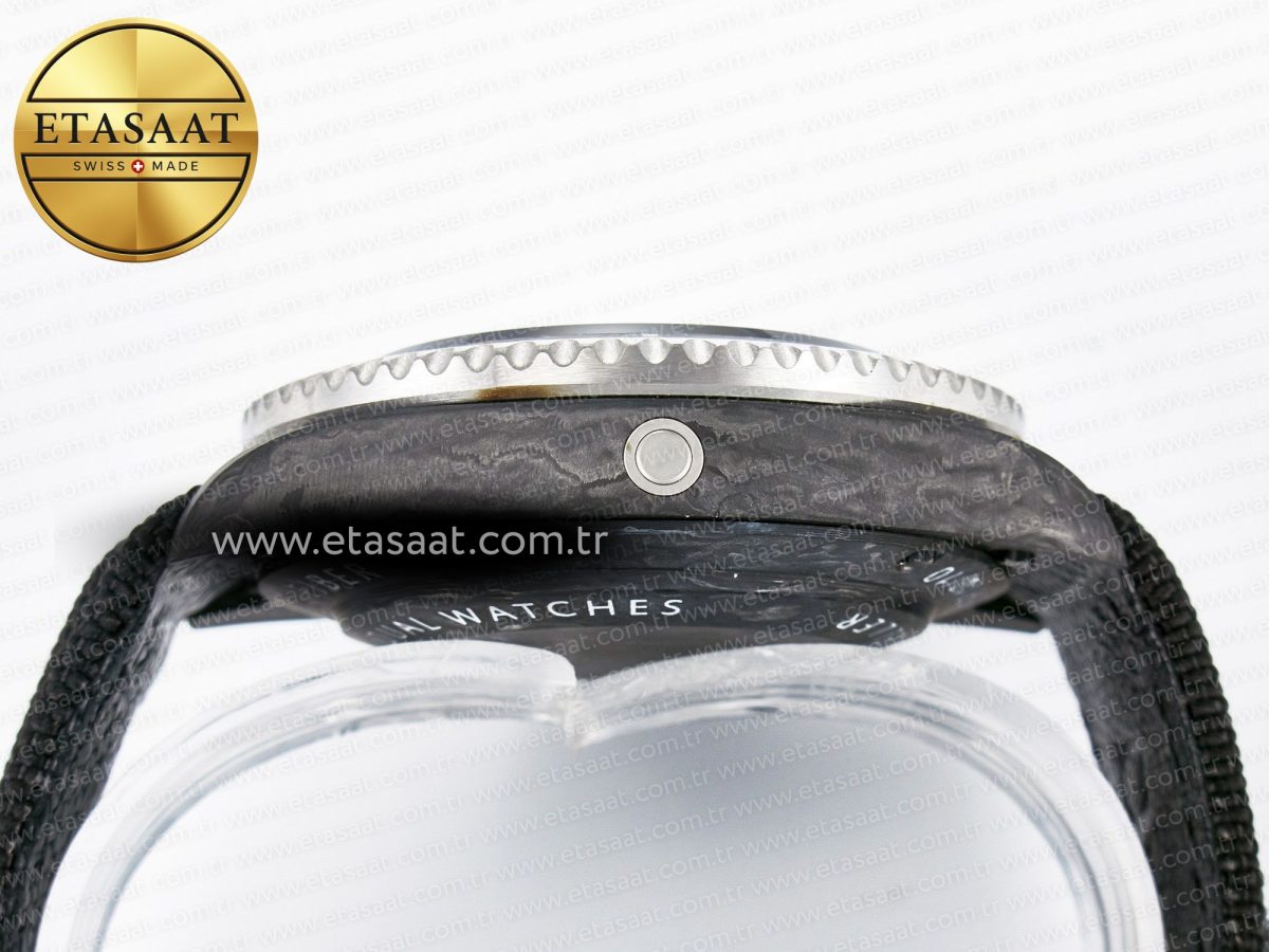 Rolex Sea Dweller 43mm Carbon Best Edition Graffiti Dial on Black Nylon Strap A2824 - Görsel 14